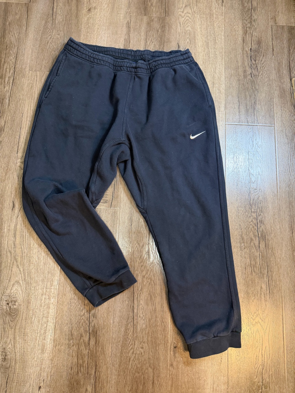 Nike Men’s Navy Crewneck Sweatshirt with White Swoosh